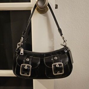 Black Leather Coach Ashton Bag